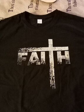 Men's Black FAITH Graphic Short Sleeve Tee